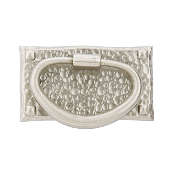 Hammered Oval Pull by Emtek Hardware - 3" - Satin Nickel - New York Hardware