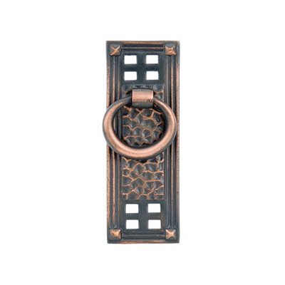 Hammered Vertical Ring Pull by Emtek Hardware - 1-1/2" - Oil Rubbed Bronze - New York Hardware