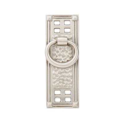 Hammered Vertical Ring Pull by Emtek Hardware - 1-1/2" - Satin Nickel - New York Hardware