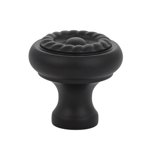 Rope Knob by Emtek Hardware - 1-1/4" - Flat Black - New York Hardware