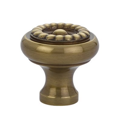 Rope Knob by Emtek Hardware - 1-1/4" - French Antique Brass - New York Hardware