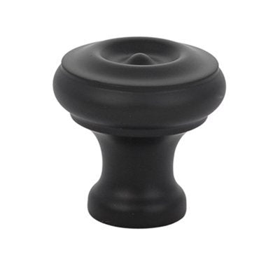 Waverly Knob by Emtek Hardware - 1" - Flat Black - New York Hardware