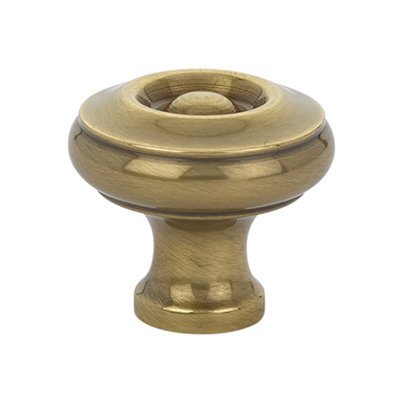 Waverly Knob by Emtek Hardware - 1-1/4" - French Antique Brass - New York Hardware