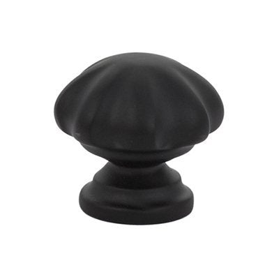 Melon Knob by Emtek Hardware - 1" - Flat Black - New York Hardware
