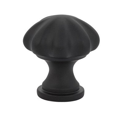 Melon Knob by Emtek Hardware - 1-1/4" - Flat Black - New York Hardware