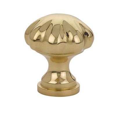 Melon Knob by Emtek Hardware - 1-1/4" - Unlacquered Brass - New York Hardware