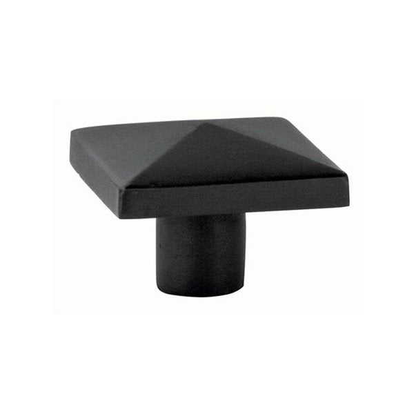 Square Knob by Emtek Hardware - 1-1/4" - Flat Black Bronze - New York Hardware