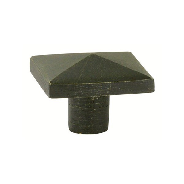 Square Knob by Emtek Hardware - 1-1/4" - Medium Bronze - New York Hardware