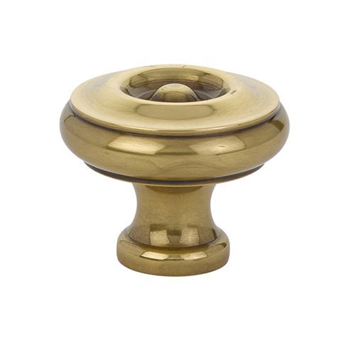 Waverly Knob by Emtek Hardware - 1-3/4" - French Antique Brass - New York Hardware