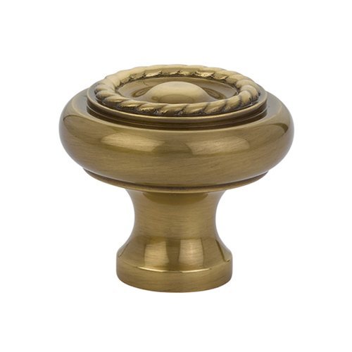 Rope Knob by Emtek Hardware - 1-3/4" - French Antique Brass - New York Hardware