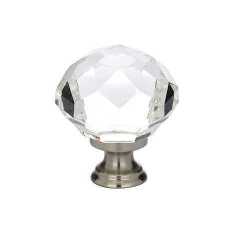 Diamond Knob by Emtek Hardware - 1-3/4" - Satin Nickel - New York Hardware