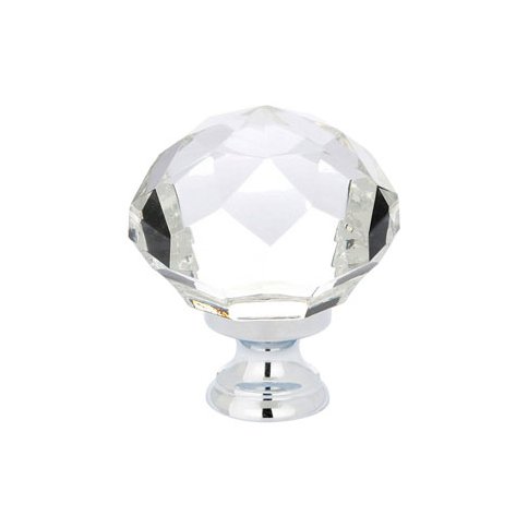 Diamond Knob by Emtek Hardware - 1-3/4" - Polished Chrome - New York Hardware