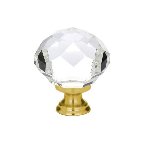 Diamond Knob by Emtek Hardware - 1-3/4" - Satin Brass - New York Hardware