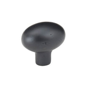 Bronze Egg Knob by Emtek Hardware - 1-3/4" - Flat Black Bronze - New York Hardware