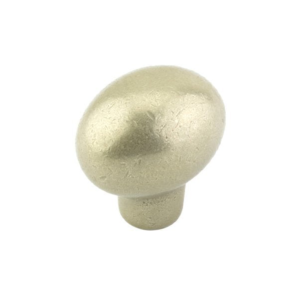 Bronze Egg Knob by Emtek Hardware - 1-3/4" - Tumbled White Bronze - New York Hardware