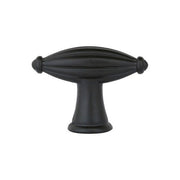 Fluted Knob by Emtek Hardware - 1-3/4" - Flat Black Bronze - New York Hardware
