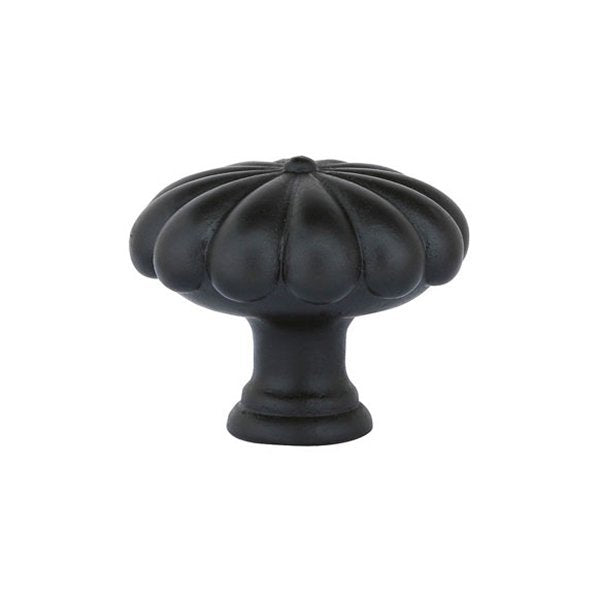 Fluted Round Knob by Emtek Hardware - 1" - Flat Black Bronze - New York Hardware