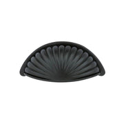 Fluted Bin Pull by Emtek Hardware - 3" - Flat Black Bronze - New York Hardware