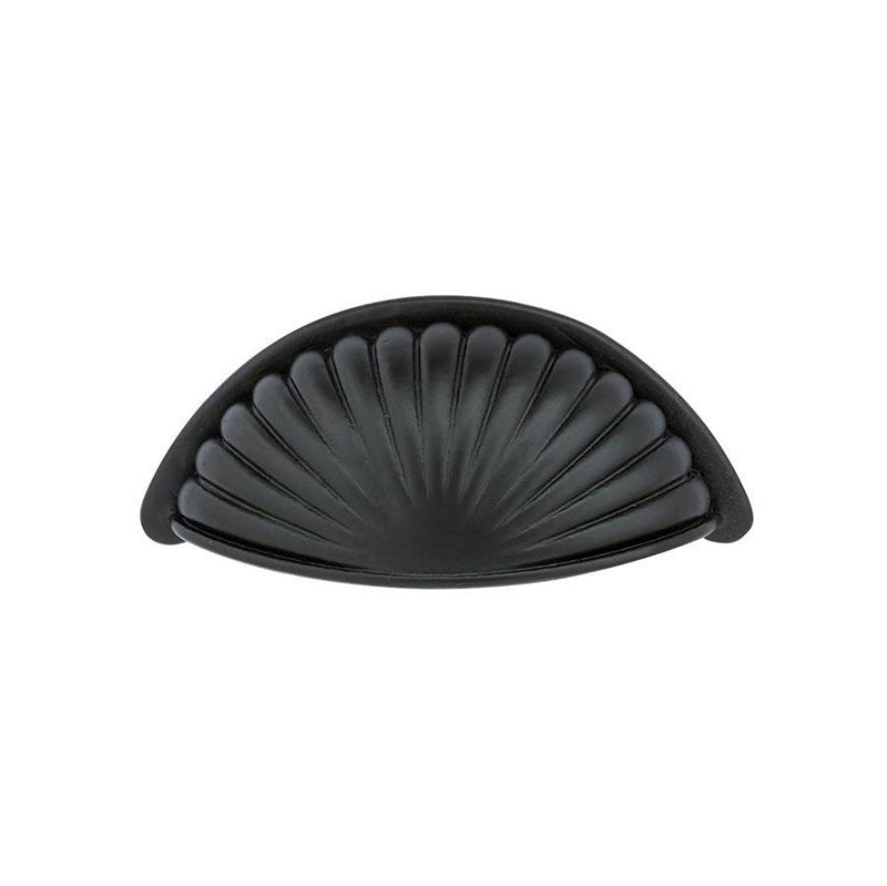 Fluted Bin Pull by Emtek Hardware - 3" - Flat Black Bronze - New York Hardware