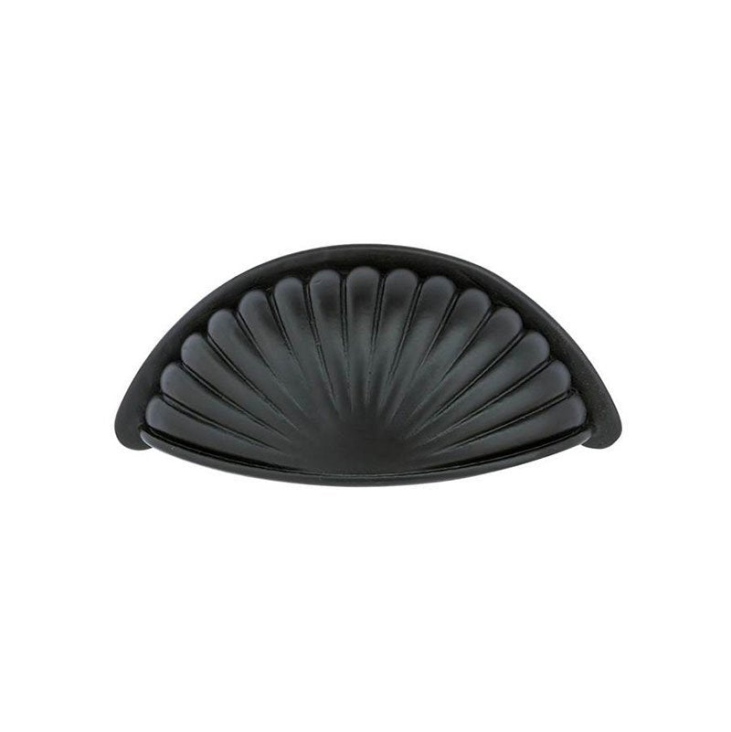 Fluted Bin Pull by Emtek Hardware - 4" - Flat Black Bronze - New York Hardware
