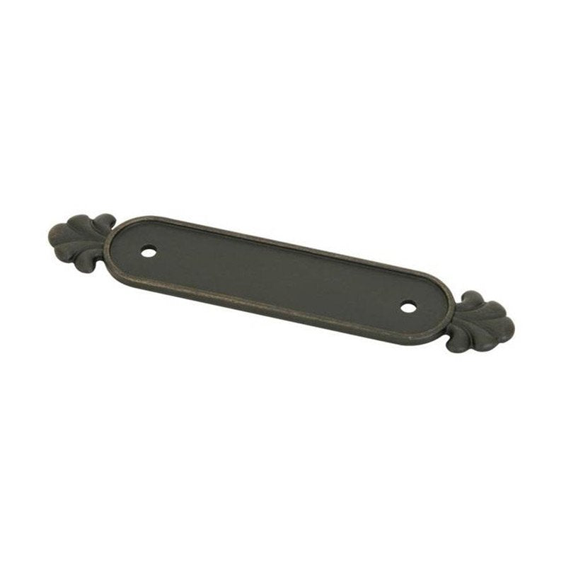 Back Plate for Pull by Emtek Hardware - 3-1/2" - Medium Bronze - New York Hardware