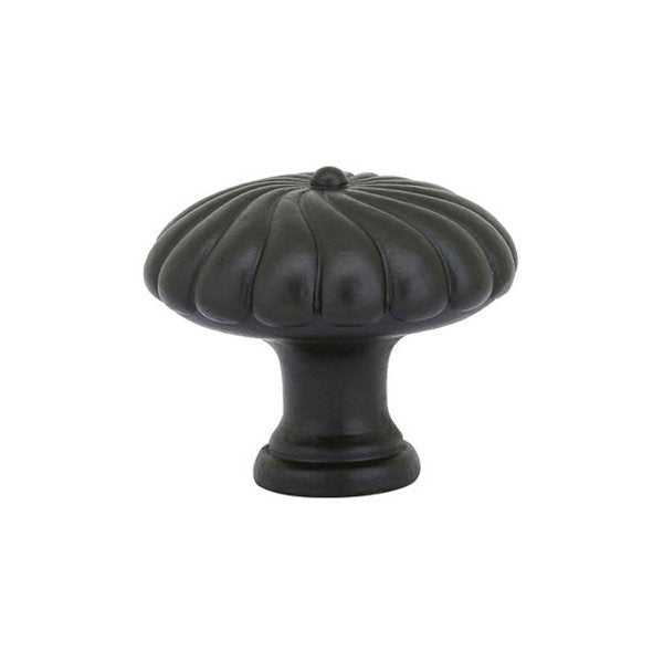 Twist Round Knob by Emtek Hardware - 1-3/4" - Flat Black Bronze - New York Hardware