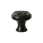 Ribbon & Reed Knob by Emtek Hardware - 1-1/4" - Oil Rubbed Bronze - New York Hardware