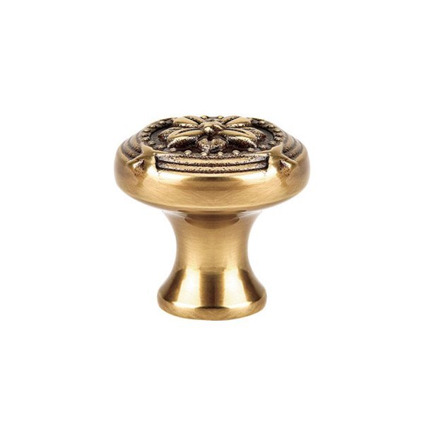 Ribbon & Reed Knob by Emtek Hardware - 1-3/4" - French Antique Brass - New York Hardware