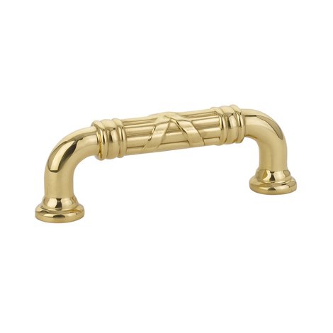 Ribbon & Reed Estate Pull by Emtek Hardware - 3" - Unlacquered Brass - New York Hardware