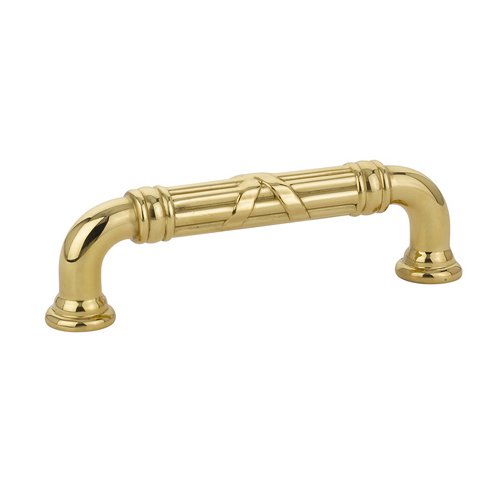 Ribbon & Reed Estate Pull by Emtek Hardware - 3-1/2" - Unlacquered Brass - New York Hardware