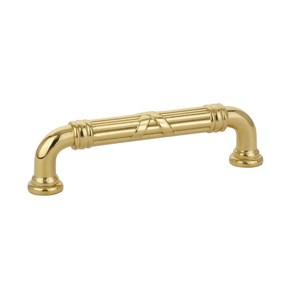 Ribbon & Reed Estate Pull by Emtek Hardware - 4" - Unlacquered Brass - New York Hardware