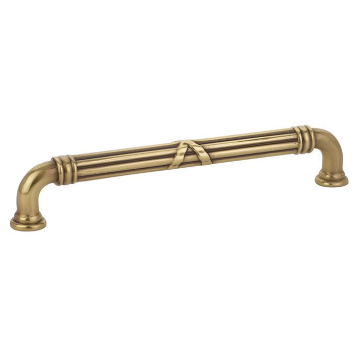 Ribbon & Reed Estate Pull by Emtek Hardware - 6" - French Antique Brass - New York Hardware