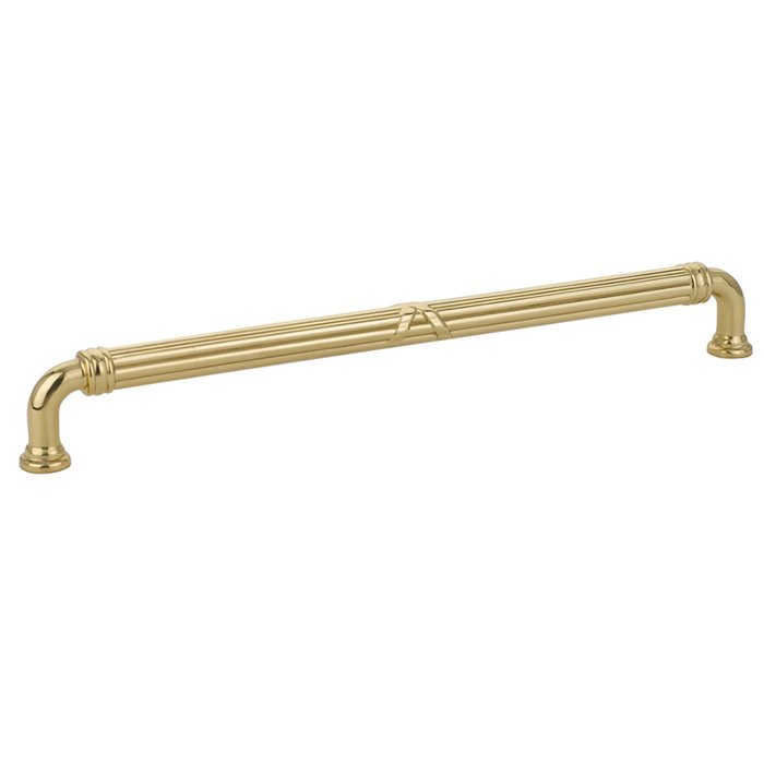 Ribbon & Reed Estate Pull by Emtek Hardware - 10" - Unlacquered Brass - New York Hardware