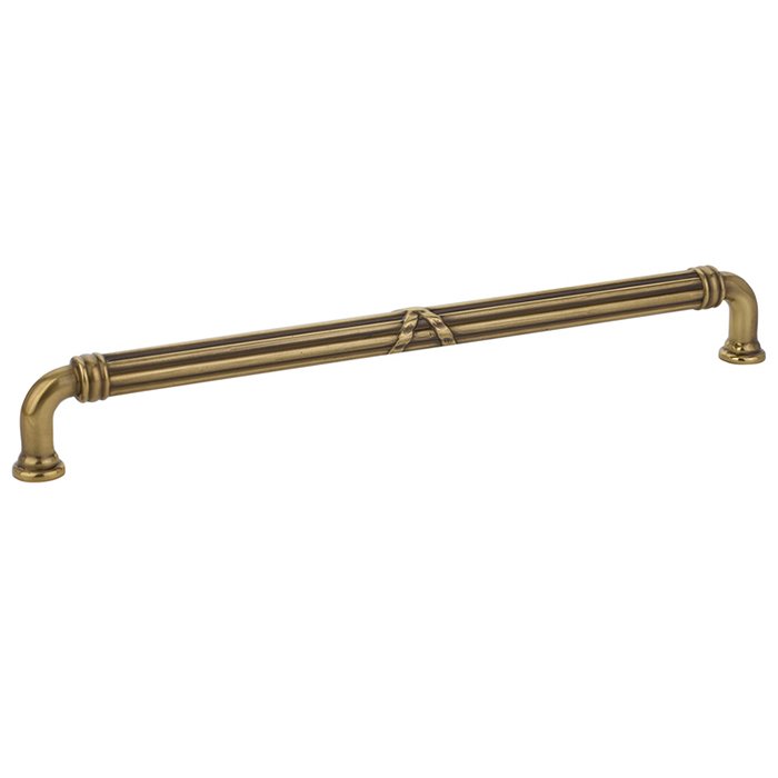 Ribbon & Reed Estate Pull by Emtek Hardware - 10" - French Antique Brass - New York Hardware