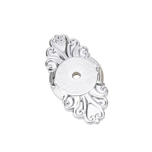 Ribbon & Reed Backplate for Knob by Emtek Hardware - 2-1/2" - Polished Chrome - New York Hardware