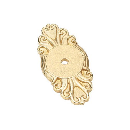 Ribbon & Reed Backplate for Knob by Emtek Hardware - 2-1/2" - Unlacquered Brass - New York Hardware