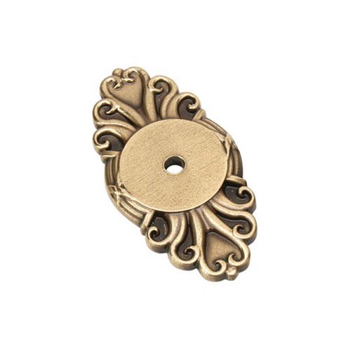 Ribbon & Reed Backplate for Knob by Emtek Hardware - 2-1/2" - French Antique Brass - New York Hardware