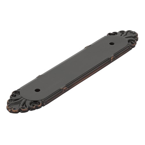 Ribbon & Reed Backplate for Pull by Emtek Hardware - 4" - Oil Rubbed Bronze - New York Hardware