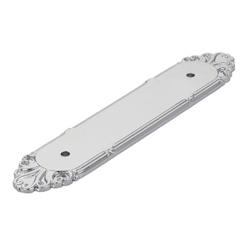 Ribbon & Reed Backplate for Pull by Emtek Hardware - 4" - Polished Chrome - New York Hardware