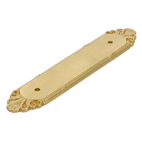 Ribbon & Reed Backplate for Pull by Emtek Hardware - 4" - Unlacquered Brass - New York Hardware
