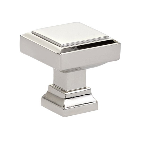 Geometric Square Knob by Emtek Hardware - 1-1/4" - Polished Nickel - New York Hardware
