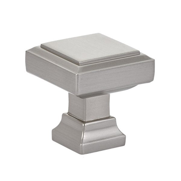 Geometric Square Knob by Emtek Hardware - 1-1/4" - Satin Nickel - New York Hardware