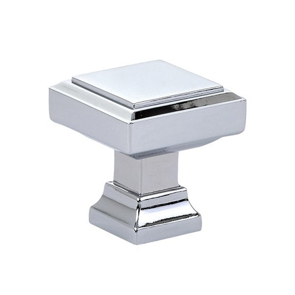 Geometric Square Knob by Emtek Hardware - 1-1/4" - Polished Chrome - New York Hardware