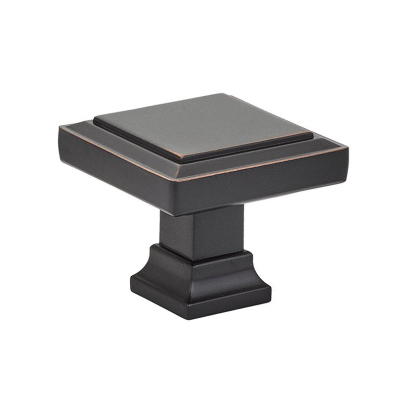 Geometric Square Knob by Emtek Hardware - 1-5/8" - Oil Rubbed Bronze - New York Hardware