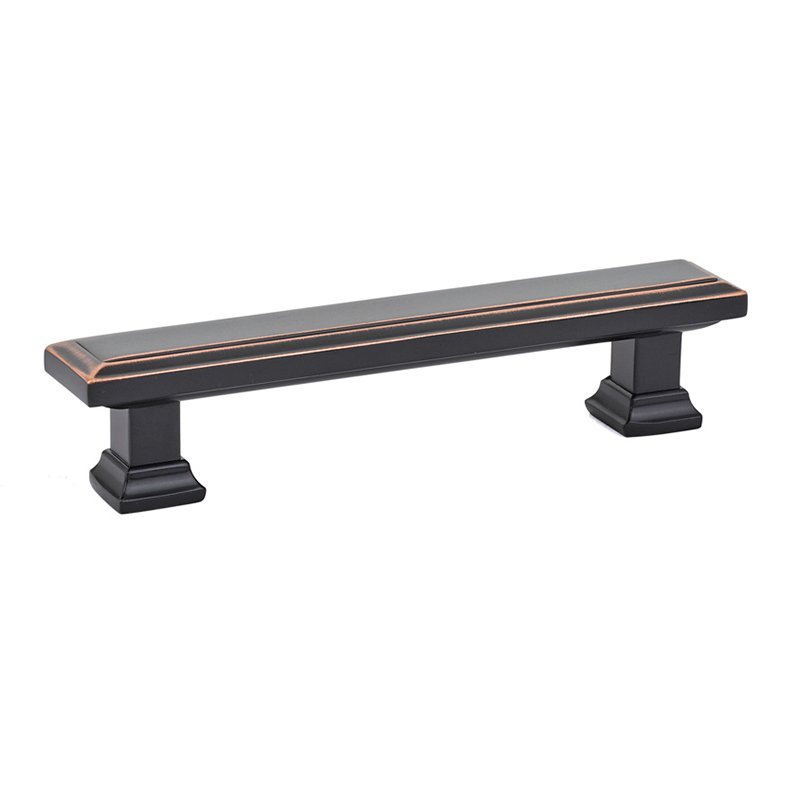 Geometric Rectangular Pull by Emtek Hardware - 4" - Oil Rubbed Bronze - New York Hardware
