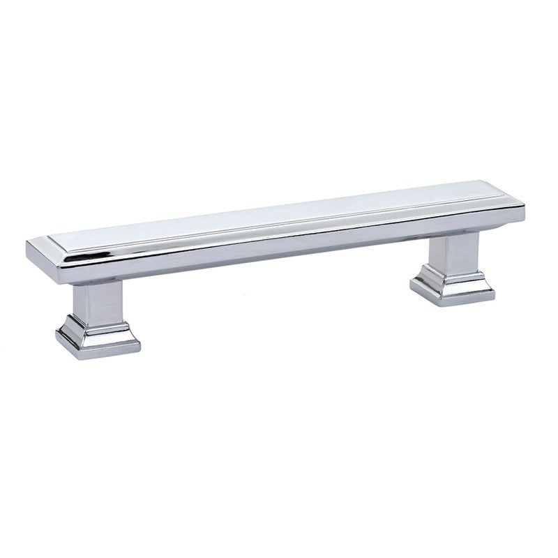 Geometric Rectangular Pull by Emtek Hardware - 4" - Polished Chrome - New York Hardware