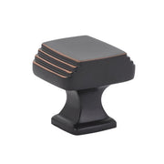 Art Deco Knob by Emtek Hardware - 1-1/4" - Oil Rubbed Bronze - New York Hardware