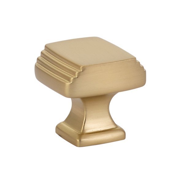 Art Deco Knob by Emtek Hardware - 1-1/4" - Satin Brass - New York Hardware
