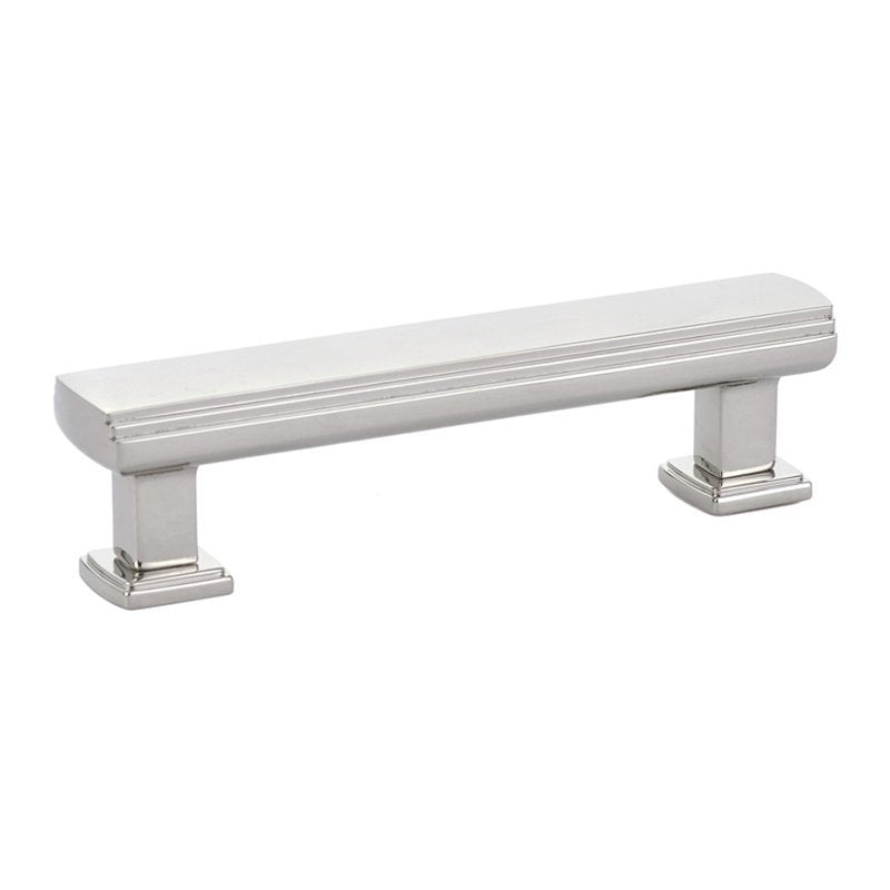 Art Deco Pull by Emtek Hardware - 3-1/2" - Polished Nickel - New York Hardware