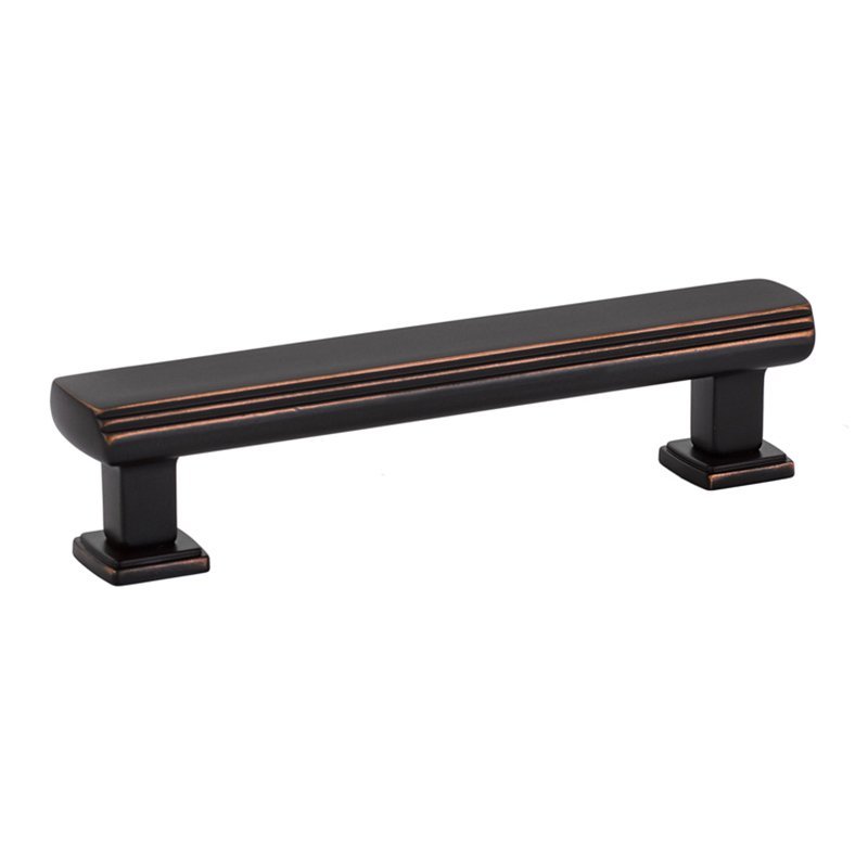 Art Deco Pull by Emtek Hardware - 4" - Oil Rubbed Bronze - New York Hardware